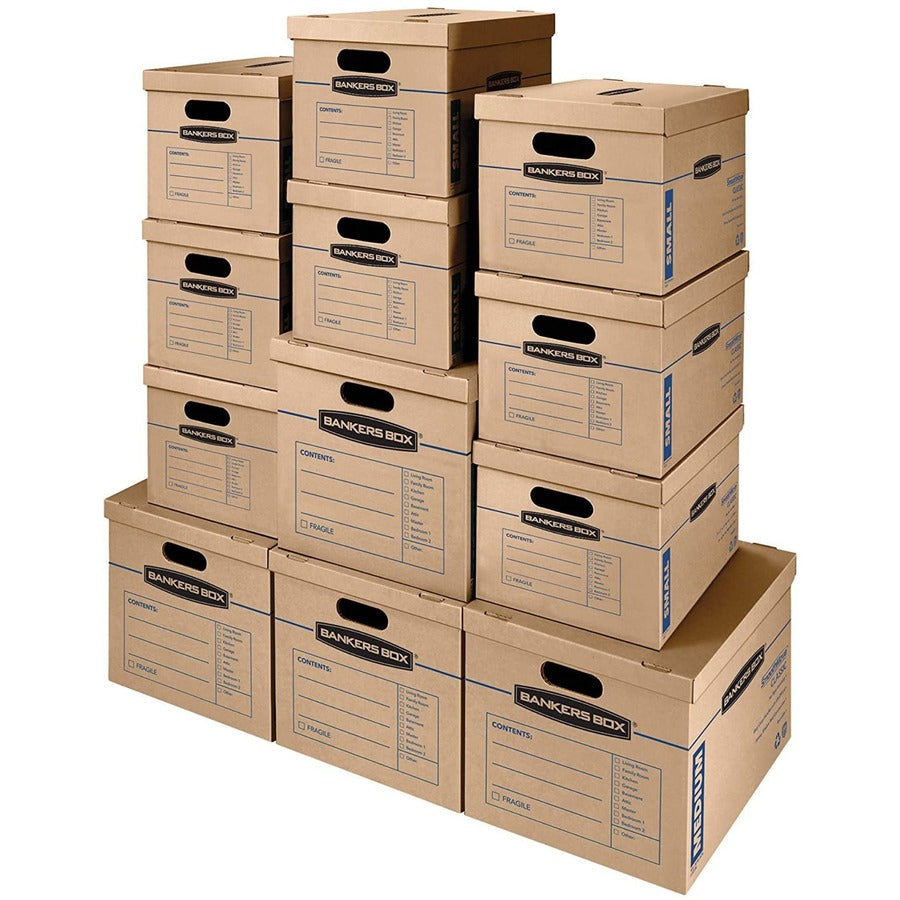 Bankers Box SmoothMove Classic Kit, Small/Medium Boxes - Kraft - 12 / Carton