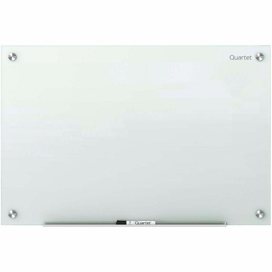 Quartet Infinity Glass Dry-Erase Whiteboard - 36" (3 ft) Width x 24" (2 ft) Height - White Tempered Glass Surface - White Frame - Horizontal/Vertical - Magnetic - Frameless, Dent Resistant, Non-absorbent, Stain Resistant, Ghost Resistant, Scratch Resis...