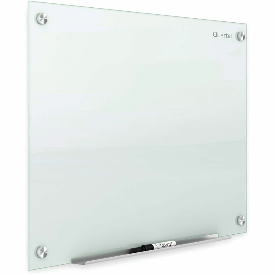 Quartet Infinity Glass Dry-Erase Whiteboard - 48" (4 ft) Width x 36" (3 ft) Height - Frost Tempered Glass Surface - Horizontal/Vertical - Durable, Stain Resistant, Ghost Resistant, Scratch Resistant, Dent Resistant, Non-absorbent, Frameless - 1 Each