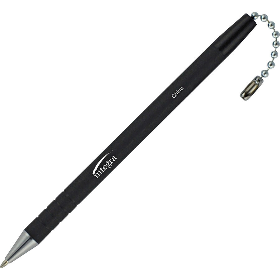Integra Antimicrobial Replacement Counter Pen - Black Ink - Rubber Barrel - 1 Each