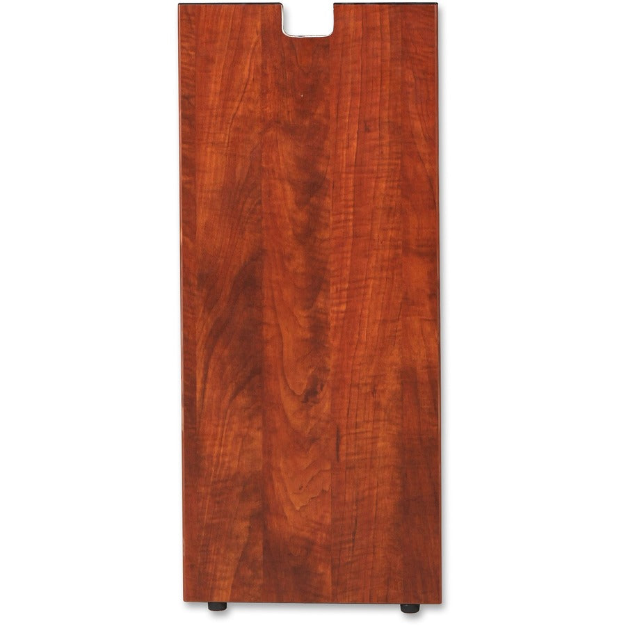Lorell Essentials Series Credenza Half Leg - Rectangular Base - 28" Height x 11.75" Width x 1" Depth - Assembly Required - Cherry, Laminated - 1 Each