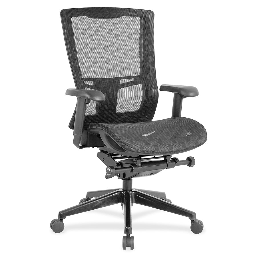 Lorell High-Back Mesh Chair - Black Seat Color - Nylon Mesh Seat Material - Black Back Color - Nylon Mesh Back Material - 5-star Base - 1 Each