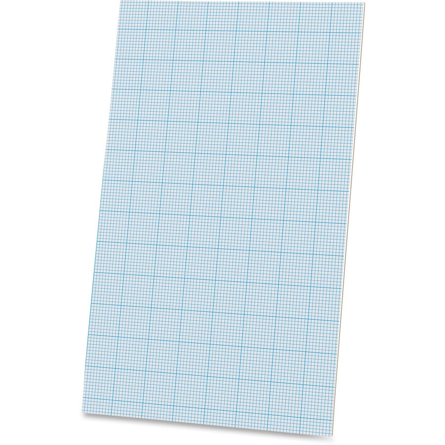 Ampad Graph Pad - 40 Sheets - Glue - 20 lb Basis Weight - Legal - 8 1/2" x 14" Sheet Size - White Paper - Chipboard Backing - 1 Pad
