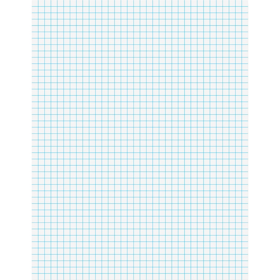 Ampad Graph Pad - 50 Sheets - Both Side Ruling Surface - 15 lb Basis Weight - Letter - 8 1/2" x 11" Sheet Size - White Paper - Pressboard Cover - Chipboard Backing, Smudge Resistant, Rigid - 1 Pad