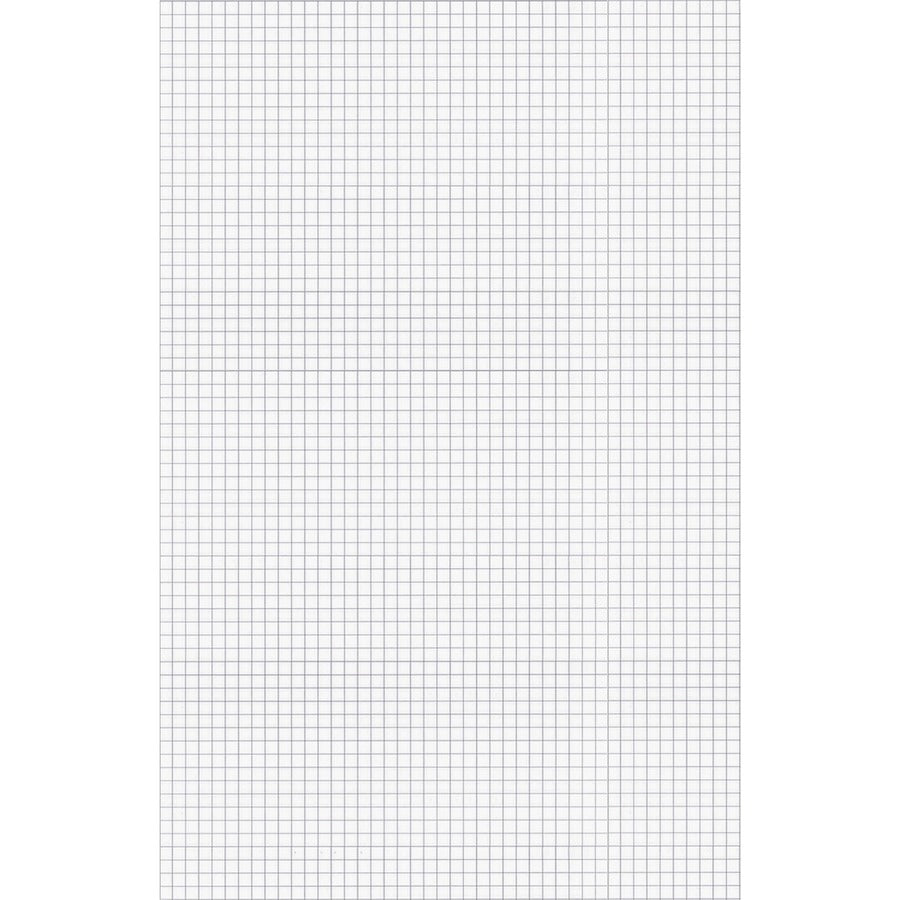 Ampad Graph Pad - 50 Sheets - Both Side Ruling Surface - 15 lb Basis Weight - Tabloid - 11" x 17" Sheet Size - White Paper - Chipboard Backing, Smudge Resistant - 1 Pad