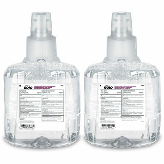 Gojo, LTX-12 Dispenser Plum Antibacterial Hand Soap - Plum Scent - 1.27 quart - Pump Bottle Dispenser - Kill Germs - Hand, Skin - Moisturizing - Antibacterial - Bio-based, Durable - 2 / Carton