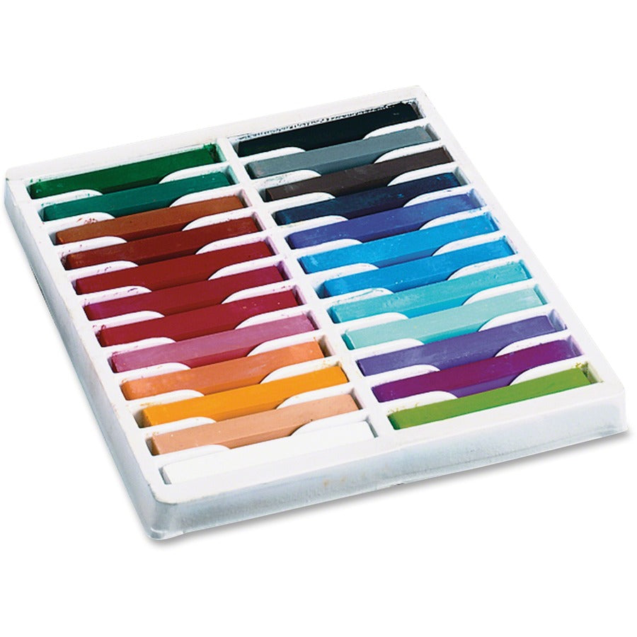 Creativity Street 24-color Square Artist Pastels Set - 2.5" Length x 0.4" Diameter - Assorted - 1 Set