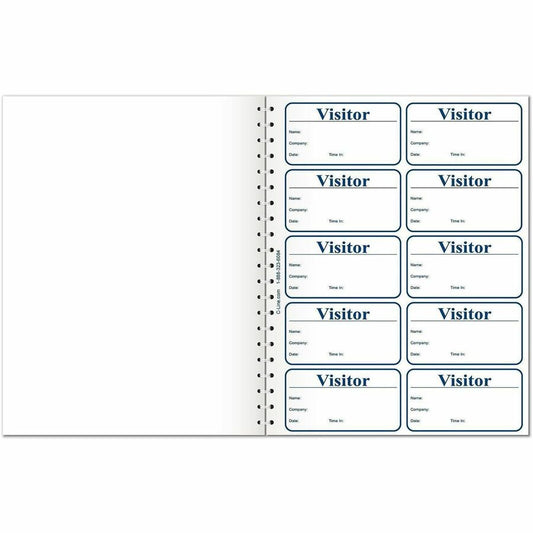 C-Line Registry Log Visitor Badges - Carbonless Copy - White - 1 Box