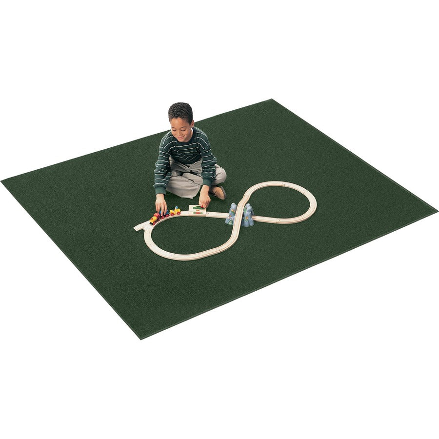 Carpets for Kids&reg, Solid Color Mt. St. Helens 6'x9' Rug - Kids - 72" Length x 108" Width - Rectangle - Emerald