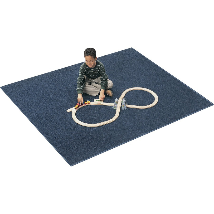 Carpets for Kids&reg, Solid Color Mt. St. Helens 6'x9' Rug - Kids - 72" Length x 108" Width - Rectangle - Blueberry