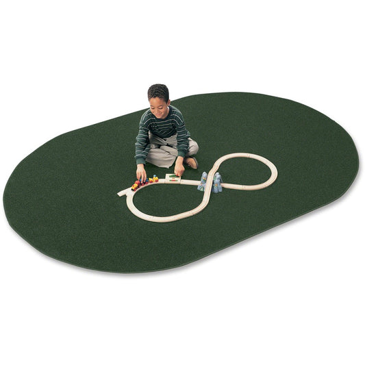 Carpets for Kids, Solid Color Mt. St. Helens Carpet Rug - Kids - 72" Length x 108" Width - Oval - Emerald