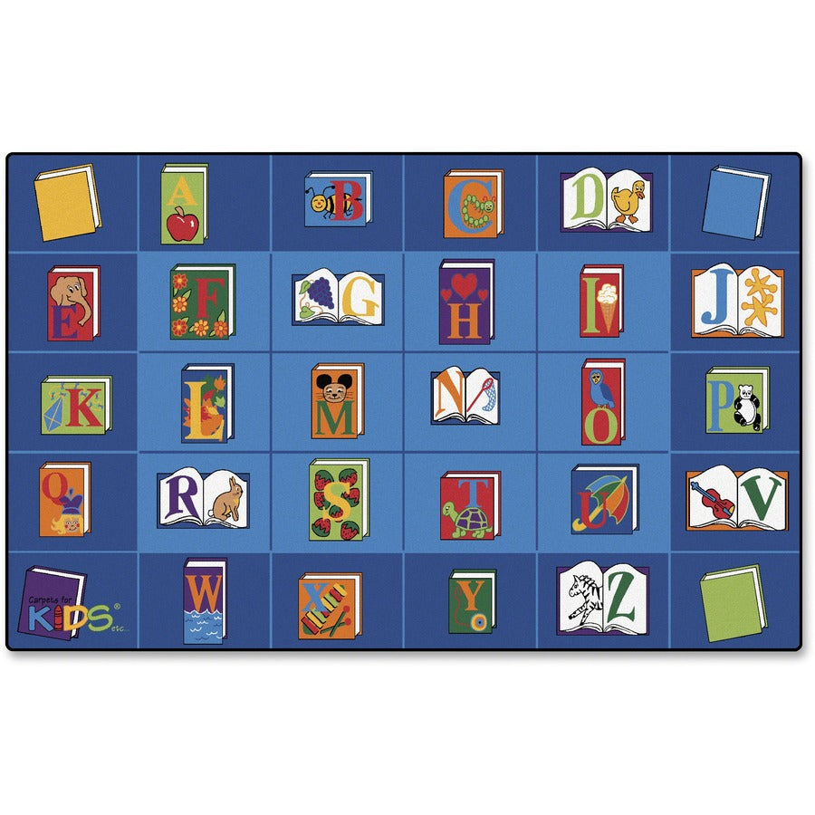 Carpets for Kids&reg, Premium Reading Book Rectangle Seating Rug - Area Rug - 12 ft Length x 90" Width - Rectangle - Reading By The Book Seating - Multi