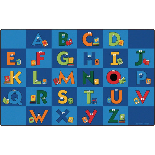 Carpets for Kids, Premium Reading Letters Library Rug - 13.33 ft Length x 100" Width - Rectangle - Reading Letters Library - Multi