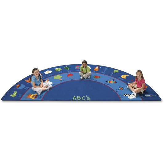 Carpets for Kids, Premium Fun With Phonics Semi-Circle Rug - 11.67 ft Length x 70" Width - Half Circle - Fun With Phonics - Multi