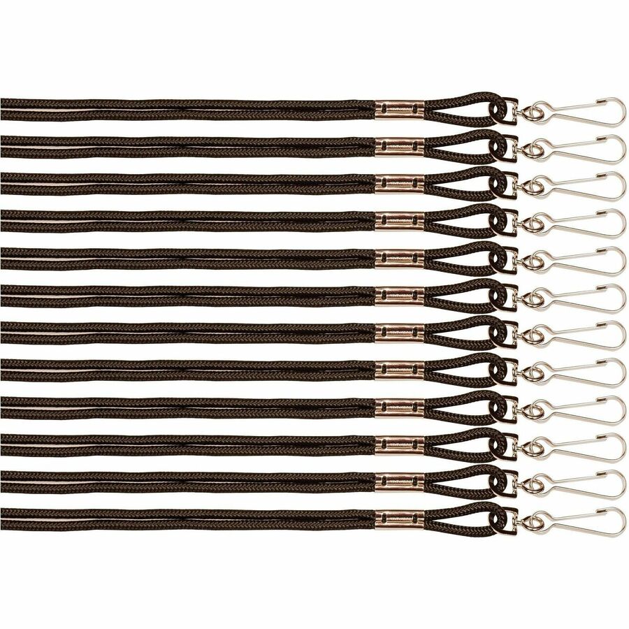 Champion Sports Heavy-duty Nylon Lanyard - 10" Length - Black - Nylon - 1 Pack