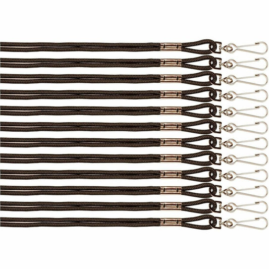 Champion Sports Heavy-duty Nylon Lanyard - 10" Length - Black - Nylon - 1 Pack