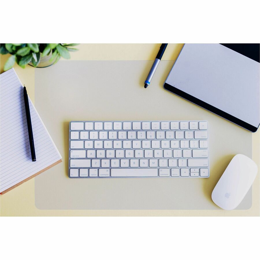 Floortex Desktex&reg, Polycarbonate Desk Pad 20" x 36" - Rectangular - 20" Width x 36" Length x 0.03000" Depth - Clear Backing - Polycarbonate - Clear - TAA Compliant