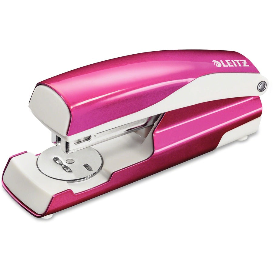 Leitz NeXXt Series WOW Desktop Stapler - Staples Upto 40 Sheet - Full Strip - Staple Size: 0.31" - Pink - Plastic, Metal - 1 Each
