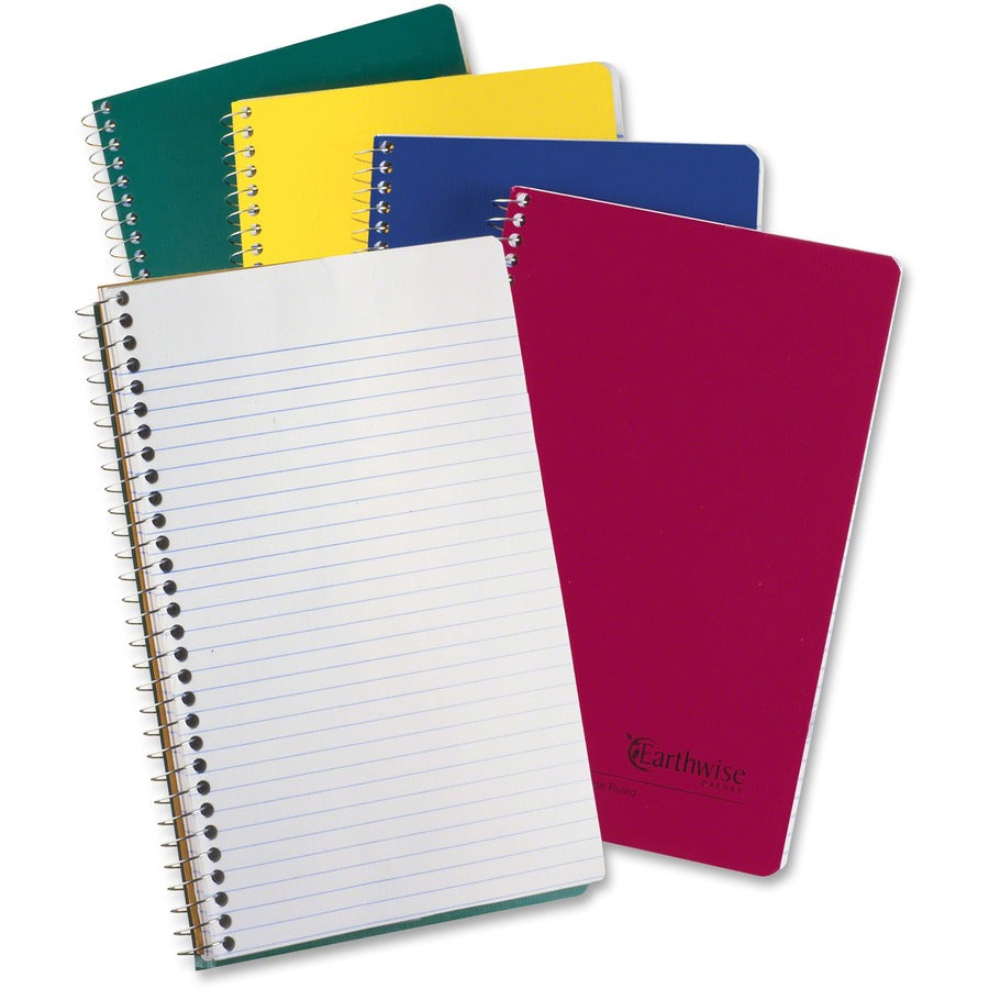Oxford 3-subject Small Wirebound Notebook - 150 Sheets - Spiral - 15 lb Basis Weight - 6" x 9 1/2" Sheet Size - White Paper - Assorted Kraft Cover - Perforated, Easy Tear, Rigid, Subject - 1 Each