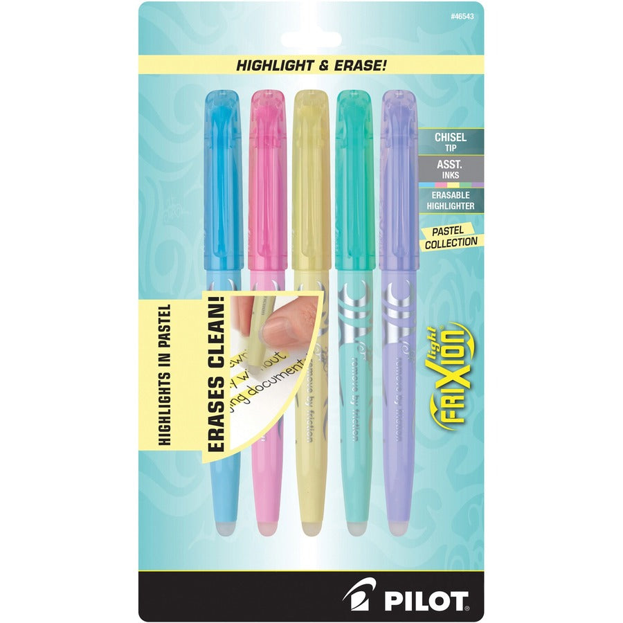 FriXion Highlighters - Erasable - Yellow, Pink, Green, Purple, Blue Ink - Multipurpose - 5 / Pack
