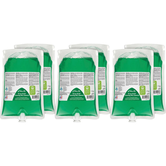 Betco Clario Green Earth Foaming Skin Cleanser Refills - Neutral Garden Scent - 1.06 quart - Skin, Hand - Green - 6 / Carton