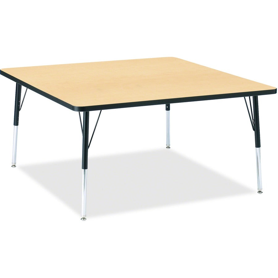 Jonti-Craft Berries Adult Height Classic Color Top Square Table - Laminated Square, Maple Top - Four Leg Base - 4 Legs - Height Adjustable - 24" to 31" Adjustment - 48" Table Top Length x 48" Table Top Width x 1.13" Table Top Thickness - 31" Height - A...