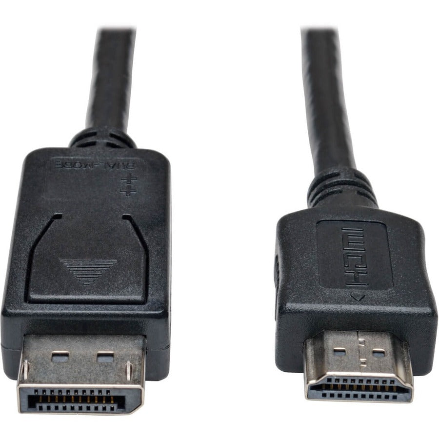 Tripp Lite series DisplayPort to HD Cable Adapter - 3 ft DisplayPort/HDMI A/V Cable for Monitor, TV, Audio/Video Device - First End: 1 x DisplayPort Digital Audio/Video - Male - Second End: 1 x HDMI Digital Audio/Video - Male - Supports up to 1920 x 10...