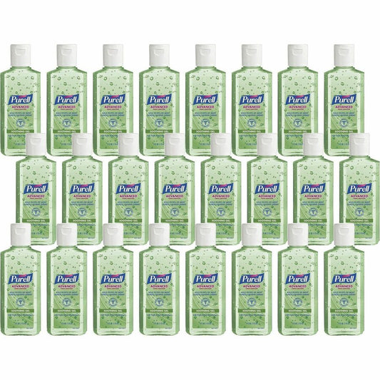 PURELL, Hand Sanitizer Gel - Floral Scent - 4 fl oz - Squeeze Bottle Dispenser - Kill Germs - Hand - Moisturizing - Green - Non-sticky, Residue-free, Moisturizing - 24 / Carton