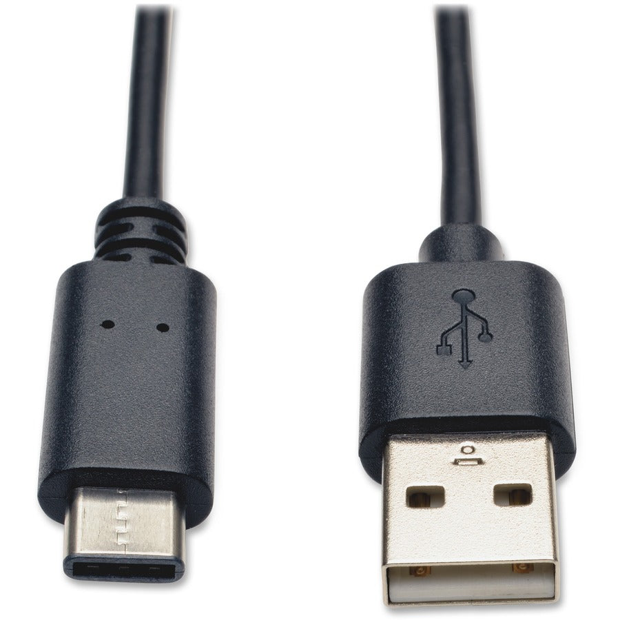 Tripp Lite series USB Type-A Male to USB-C Hi-speed Cable - 3 ft USB Data Transfer Cable for Ultrabook, Computer, Notebook - First End: 1 x USB 2.0 Type A - Male - Second End: 1 x USB 2.0 Type C - Male - 480 Mbit/s - Shielding - Nickel Plated Connector...