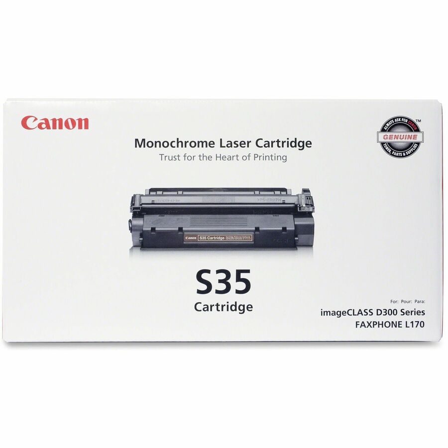 Canon S35 Original Laser Toner Cartridge - Black - 1 Each - 3500 Pages