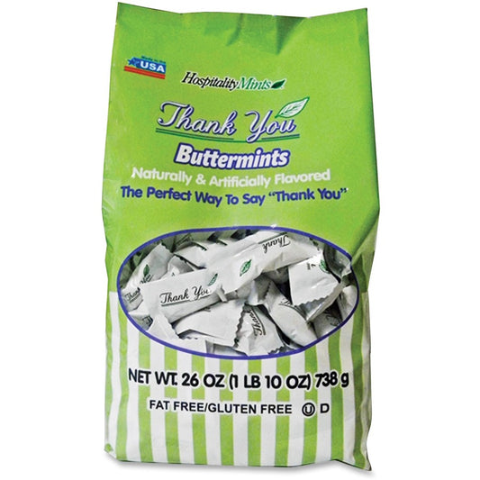 Hospitality Mints Thank You Buttermints - Individually Wrapped - 1 lb - 1 Bag