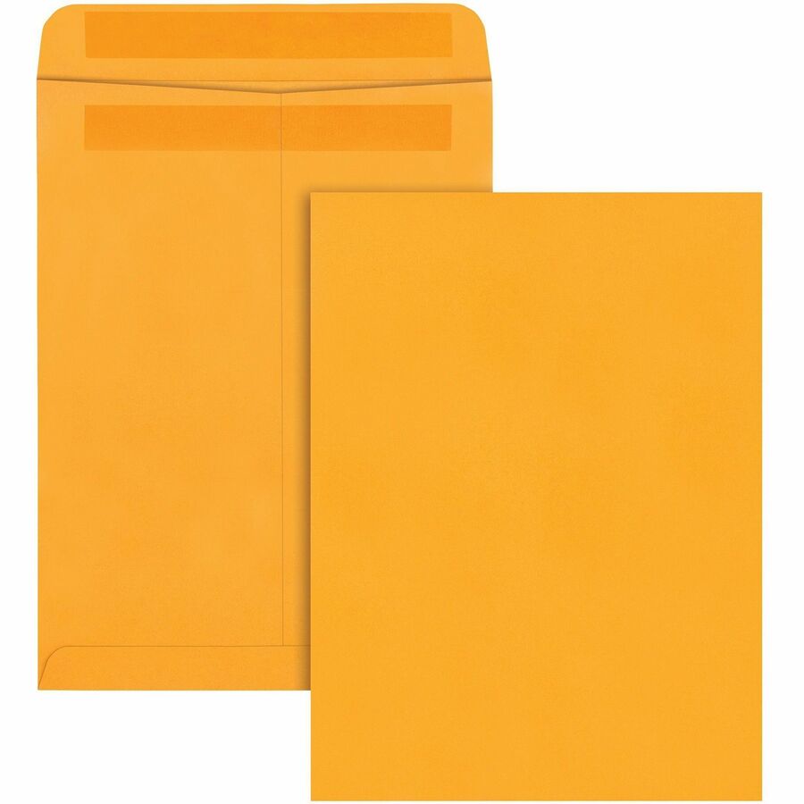 Quality Park 9 x 12 Hi Bulk Catalog Envelopes with Self-Seal Closure - Catalog - 9" Width x 12" Length - 24 lb - Self-sealing Flap - Brown Kraft - Kraft - 100 / Box