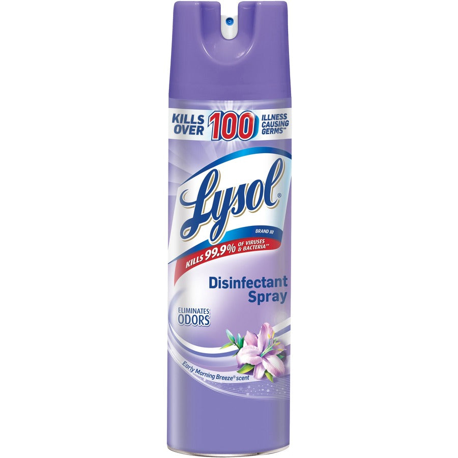 Lysol Early Morning Breeze Disinfectant Spray - For Multipurpose - 19 fl oz (0.6 quart) - Early Morning Breeze Scent - Recommended For: Germs Remover, Mold Remover, Mildew Remover, Odor Remover, Bacteria Remover, Fungi Remover, Virus Remover - Antimicr...