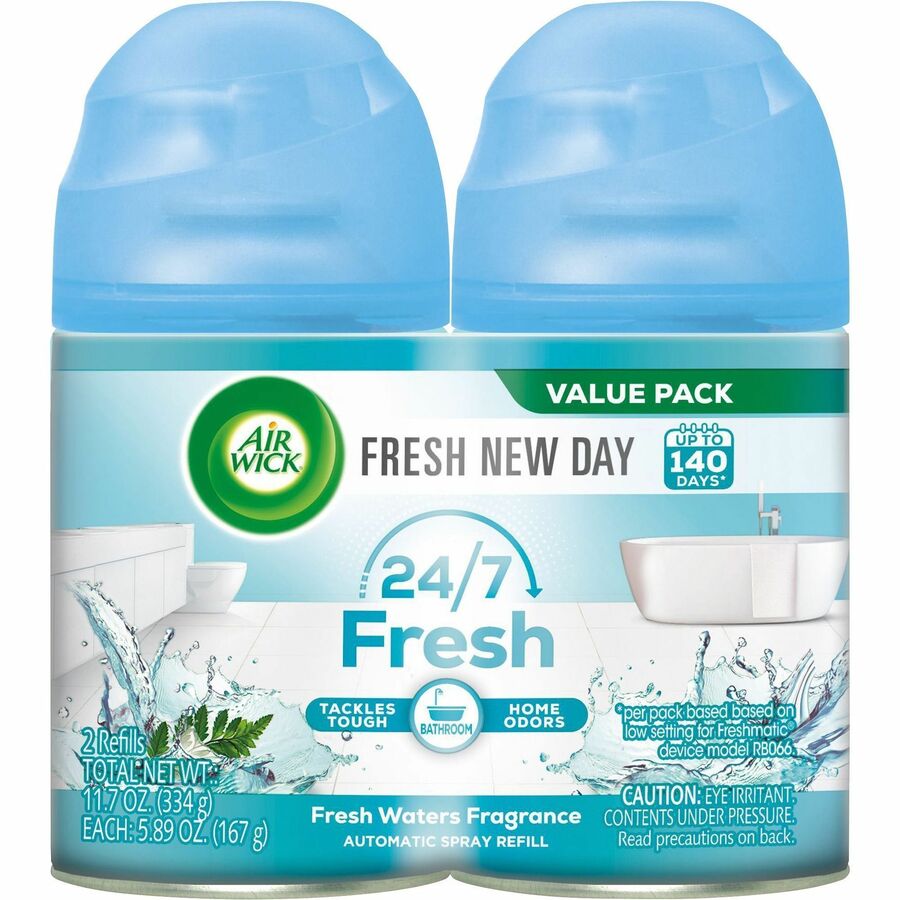 Air Wick Freshmatic Air Freshener Spray Refill - Aerosol - 5.90 oz - Fresh Waters - 60 Day - Odor Neutralizer - 1 Pack