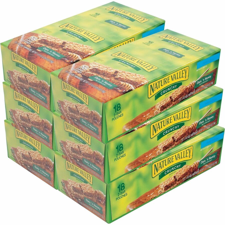 NATURE VALLEY Oats/Honey Granola Bar - Oats 'n Honey - 1.50 oz - 18/Box - 6 / Carton