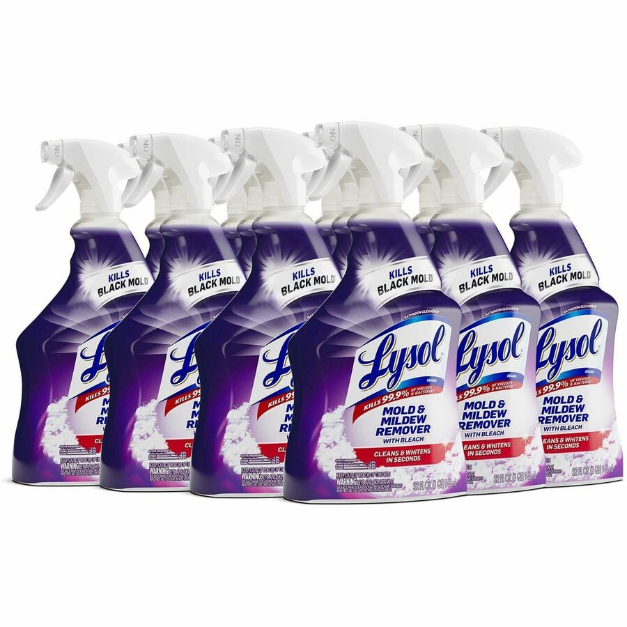 Lysol Mold/Mildew Remover - For Tile, Ceramic, Tub, Hard Surface, Nonporous Surface, Vinyl Curtains, Grout - Liquid - 32 fl oz (1 quart) - Recommended For: Stain Remover, Soap Scum Remover, Mildew Remover, Mold Remover - Disinfectant, Non-abrasive - Wh...