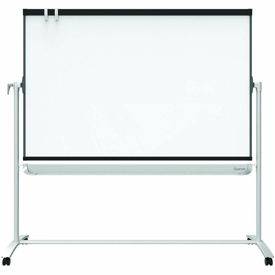 Quartet Prestige 2 Mobile Presentation Easel - 72" (6 ft) Width x 48" (4 ft) Height - White Painted Steel Surface - Graphite Frame - Rectangle - Magnetic - 1 Each