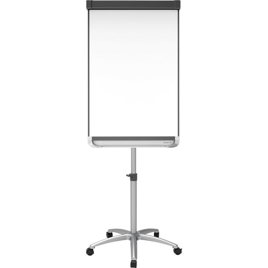 Quartet Prestige 2 Mobile Presentation Easel - 24" (2 ft) Width x 36" (3 ft) Height - White Painted Steel Surface - Graphite Aluminum Frame - Vertical - Magnetic - 1 Each
