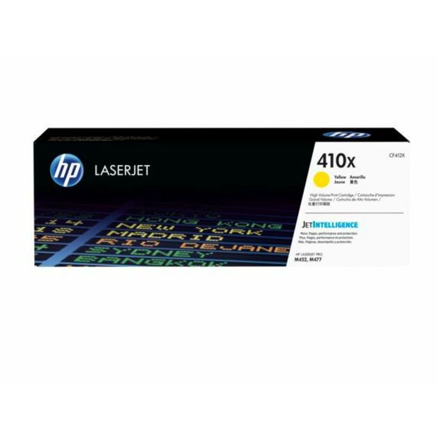 HP 410X (CF412X) Original High Yield Laser Toner Cartridge - Single Pack - Yellow - 1 Each - 5000 Pages