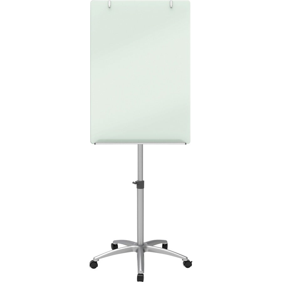 Quartet Infinity Mobile Easel with Glass Dry-Erase Board - 24" (2 ft) Width x 77" (6.4 ft) Height - Silver Tempered Glass Surface - Rectangle - Magnetic - Accessory Tray, Locking Casters, Stain Resistant, Ghost Resistant, Durable, Mobility, Adjustable...