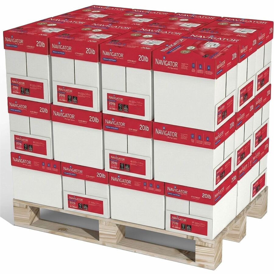 Navigator Premium Multipurpose Trusted Performance Paper - Extra Opacity - White - 97 Brightness - Letter - 8 1/2" x 11" - 20 lb Basis Weight - White - 500 Sheets per Ream - 40 / Pallet