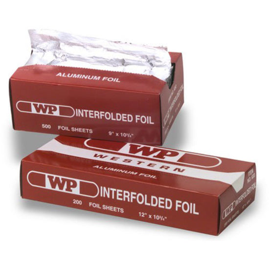 WP Interfolded Foil Sheets - 9" Width x 10.75" Length - Interfolded - Plastic - Silver - 6 / Carton