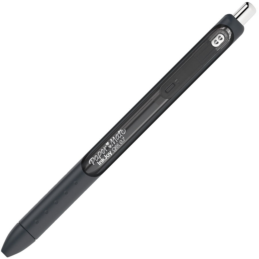 Paper Mate InkJoy Gel Pen - Retractable - Black Ink - Gel-based - Black Barrel - 10 / Pack