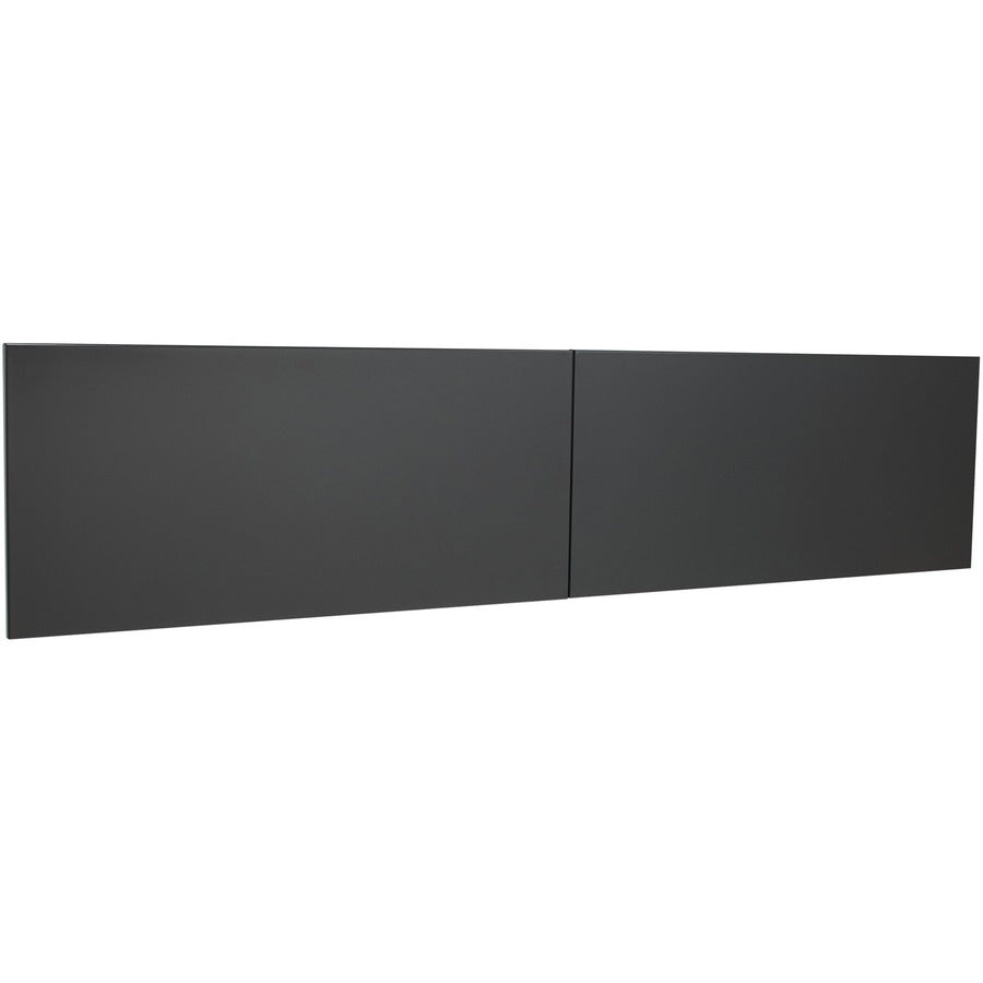 Lorell Fortress Modular Series Stack-On Hutch Door Kit - 72" Width - Lockable, Reinforced - Steel - Charcoal - 1 Each