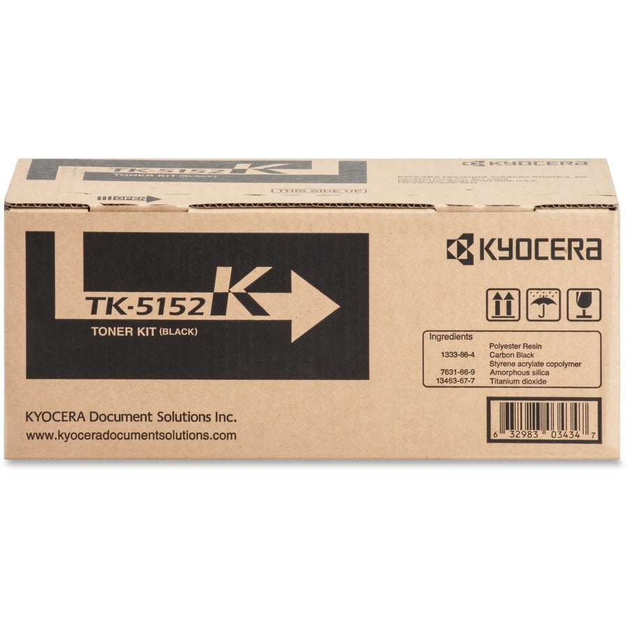 Kyocera TK-5152K Original Laser Toner Cartridge - Black - 1 Each - 12000 Pages