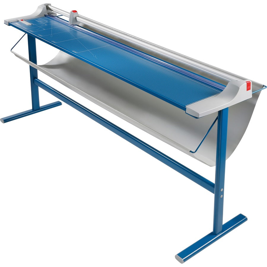 Dahle 472s Premium Rotary Trimmer w/stand - 12 Sheet Cutting Capacity - 72" Cutting Length - 37" Height x 15.1" Width x 79.5" Length - Automatic Clamp, Self-sharpening Blade, Sturdy, Dual Cylinder Guide Bar, Screened Guide, Non-slip Rubber Feet, Ground...