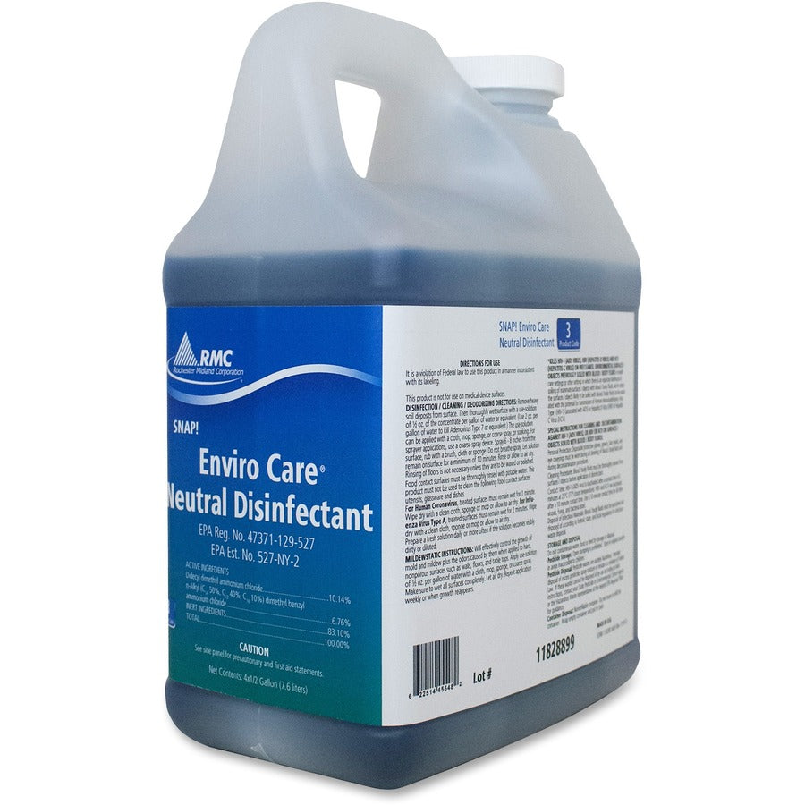RMC Enviro Care Neutral Disinfectant EZ-Mix - For Hard Surface, Hospital, Nursing Home, School, Veterinary Clinic, Industry, Glass, Stainless Steel - Concentrate - 64 fl oz (2 quart) - Neutral Scent - Recommended For: Bacteria Remover, Virus Remover...