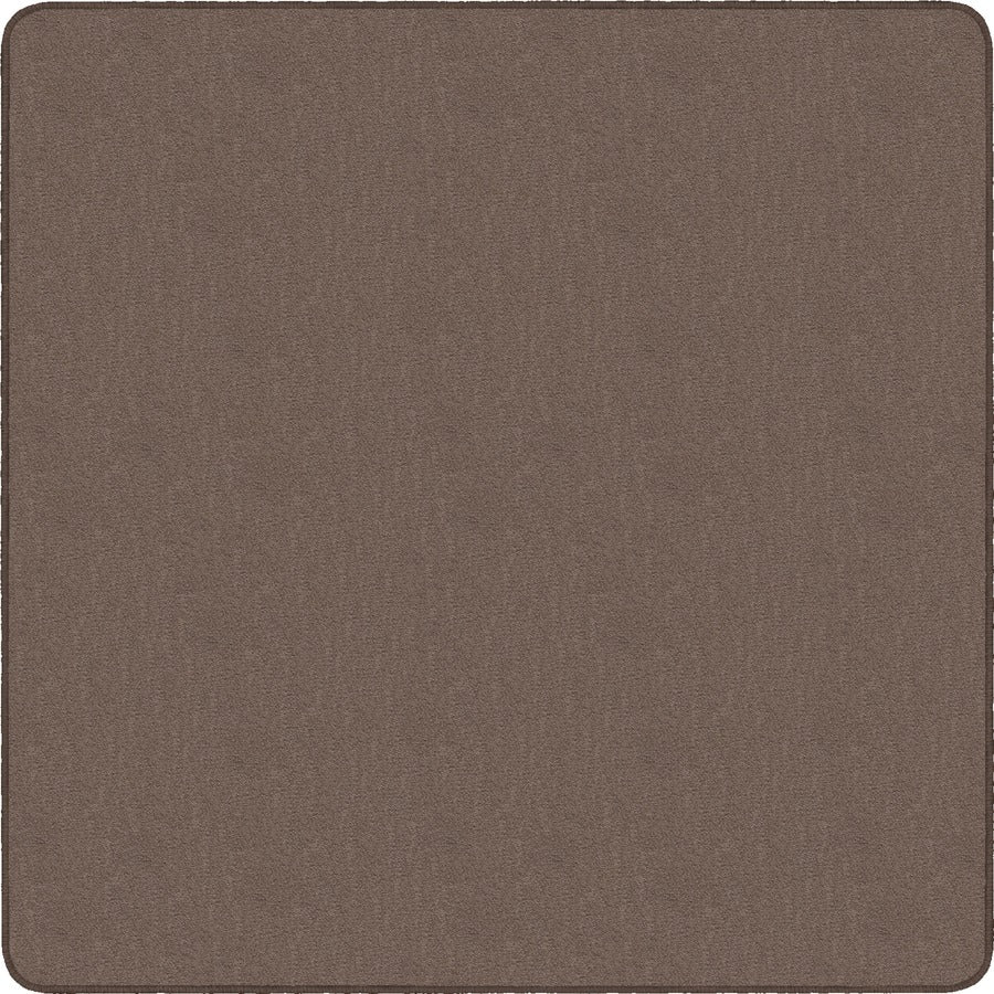 Flagship Carpets Classic Solid Color 6' Square Rug - Floor Rug - Classic, Traditional - 72" Length x 72" Width - Square - Almond - Nylon