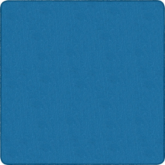 Flagship Carpets Classic Solid Color 6' Square Rug - Floor Rug - Classic, Traditional - 72" Length x 72" Width - Square - Blue - Nylon