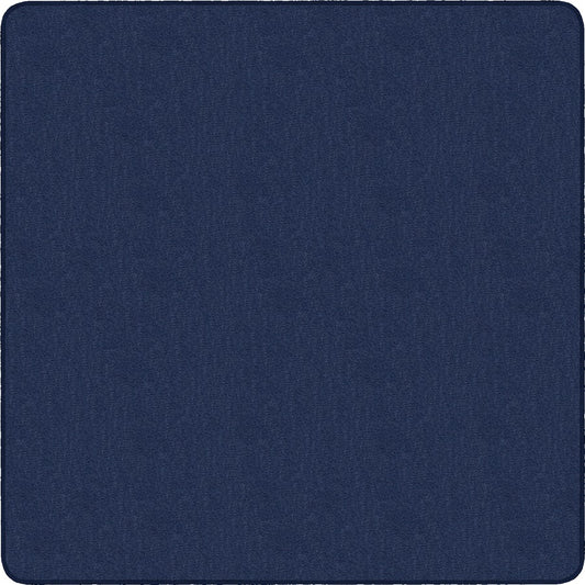 Flagship Carpets Classic Solid Color 6' Square Rug - Floor Rug - Classic, Traditional - 72" Length x 72" Width - Square - Navy - Nylon